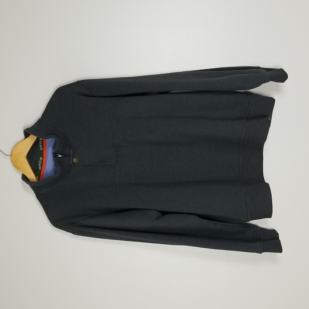 Orvis Men's Signature Quarter Zip Sweatshirt Grey Size XL - Picture 3 of 16